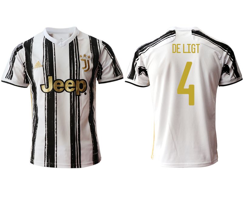 Men 2020-2021 club Juventus home aaa version #4 white Soccer Jerseys->juventus jersey->Soccer Club Jersey